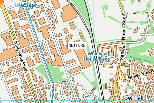 NE11 0RE map - OS VectorMap District (Ordnance Survey)