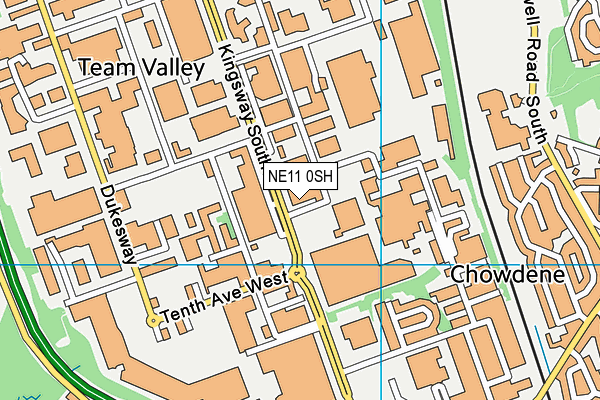 NE11 0SH map - OS VectorMap District (Ordnance Survey)