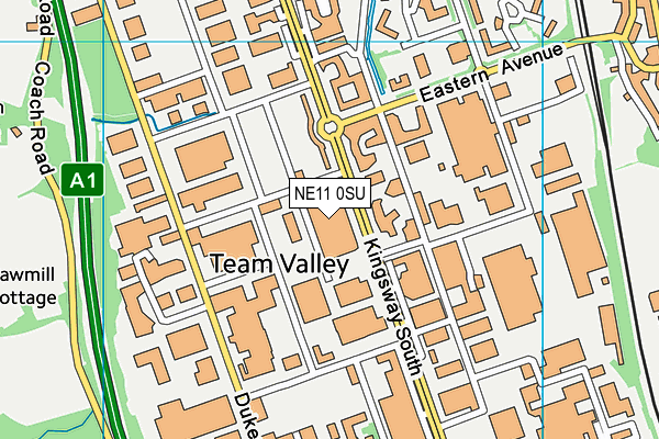 NE11 0SU map - OS VectorMap District (Ordnance Survey)