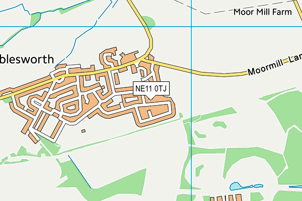 NE11 0TJ map - OS VectorMap District (Ordnance Survey)