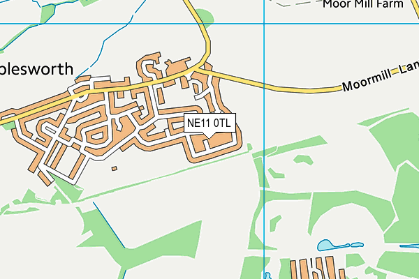 NE11 0TL map - OS VectorMap District (Ordnance Survey)