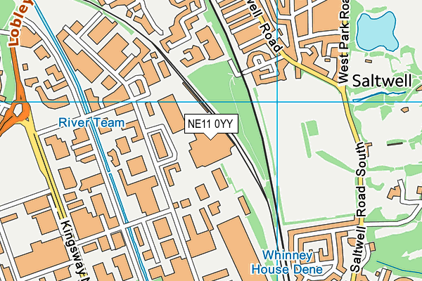 NE11 0YY map - OS VectorMap District (Ordnance Survey)