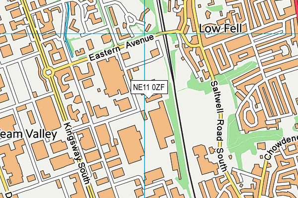 NE11 0ZF map - OS VectorMap District (Ordnance Survey)