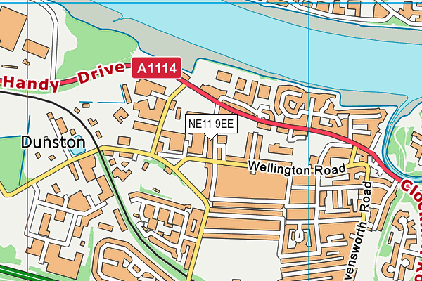 Dunston Park map (NE11 9EE) - OS VectorMap District (Ordnance Survey)