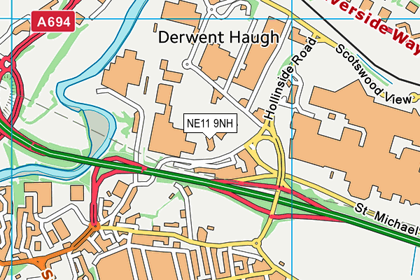 NE11 9NH map - OS VectorMap District (Ordnance Survey)