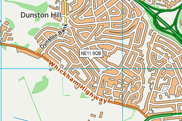 NE11 9QB map - OS VectorMap District (Ordnance Survey)