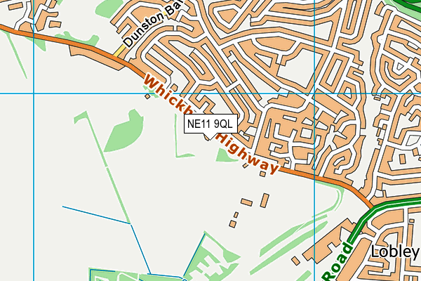 NE11 9QL map - OS VectorMap District (Ordnance Survey)