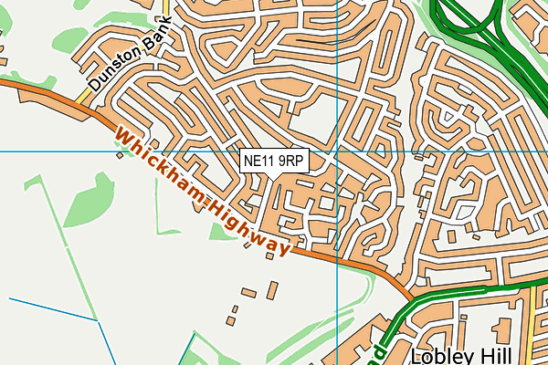 NE11 9RP map - OS VectorMap District (Ordnance Survey)