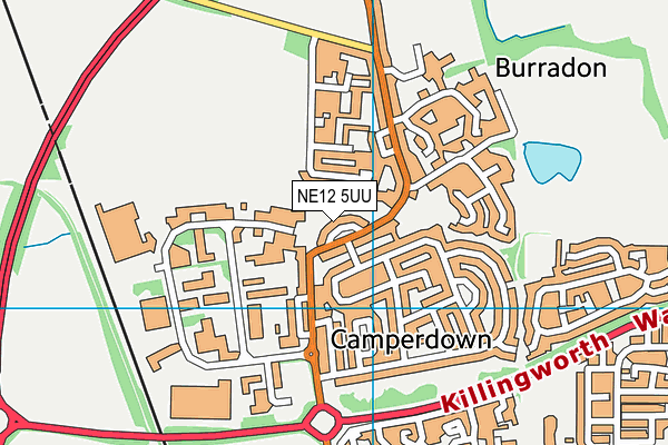 NE12 5UU map - OS VectorMap District (Ordnance Survey)