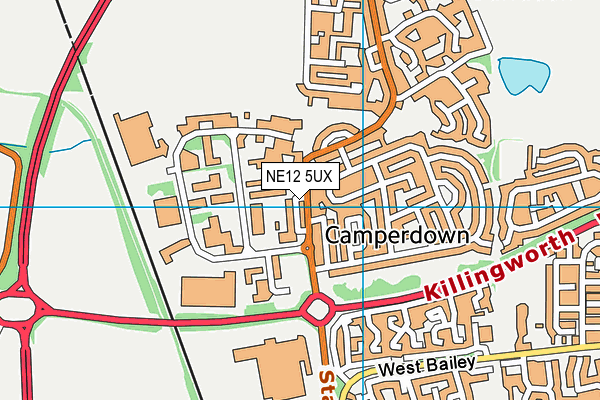 NE12 5UX map - OS VectorMap District (Ordnance Survey)