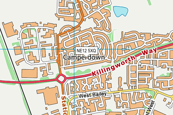 NE12 5XQ map - OS VectorMap District (Ordnance Survey)