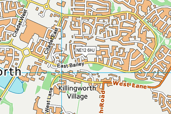 NE12 6HJ map - OS VectorMap District (Ordnance Survey)