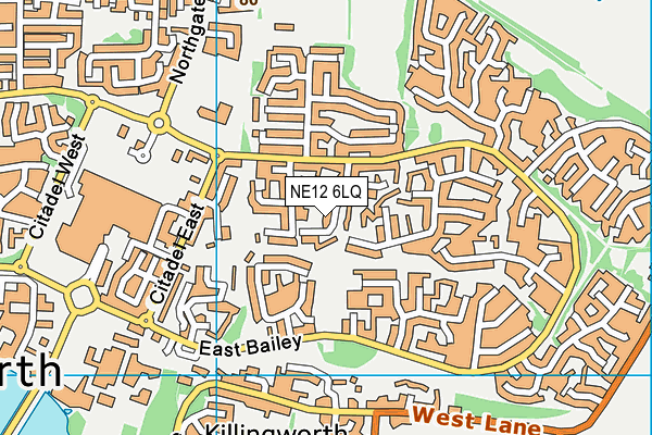 NE12 6LQ map - OS VectorMap District (Ordnance Survey)