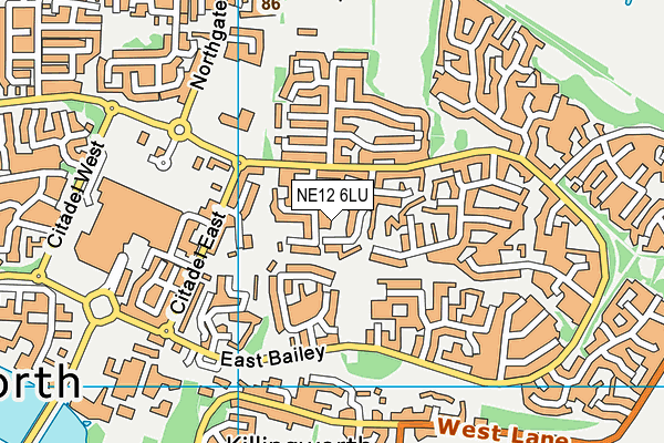 NE12 6LU map - OS VectorMap District (Ordnance Survey)