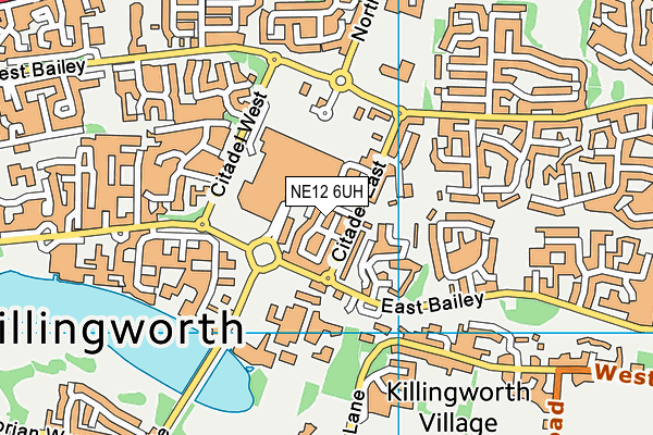 NE12 6UH map - OS VectorMap District (Ordnance Survey)