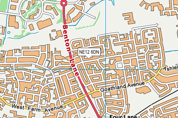 NE12 8DN map - OS VectorMap District (Ordnance Survey)