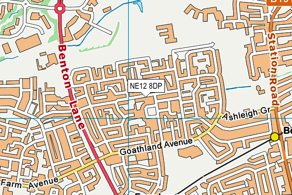 NE12 8DP map - OS VectorMap District (Ordnance Survey)