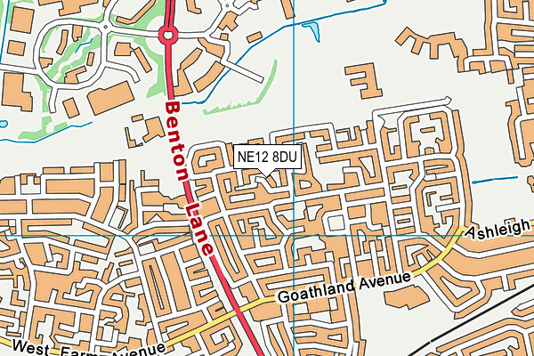 NE12 8DU map - OS VectorMap District (Ordnance Survey)