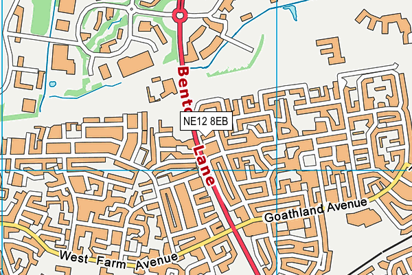 NE12 8EB map - OS VectorMap District (Ordnance Survey)