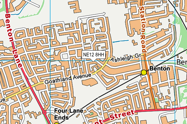 NE12 8HH map - OS VectorMap District (Ordnance Survey)