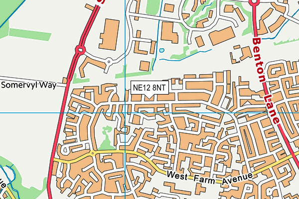 NE12 8NT map - OS VectorMap District (Ordnance Survey)