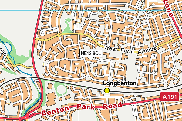 NE12 8QL map - OS VectorMap District (Ordnance Survey)