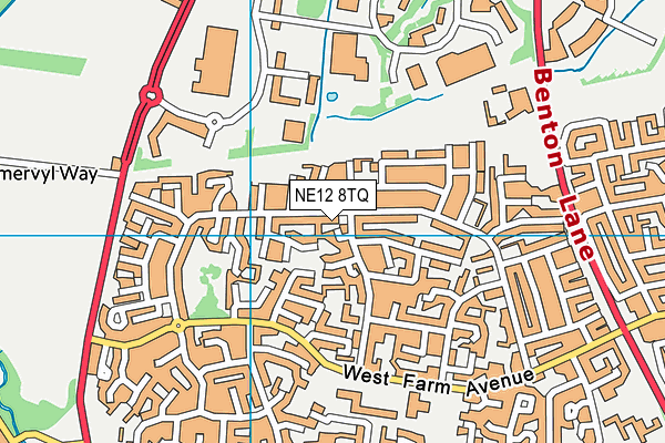 NE12 8TQ map - OS VectorMap District (Ordnance Survey)