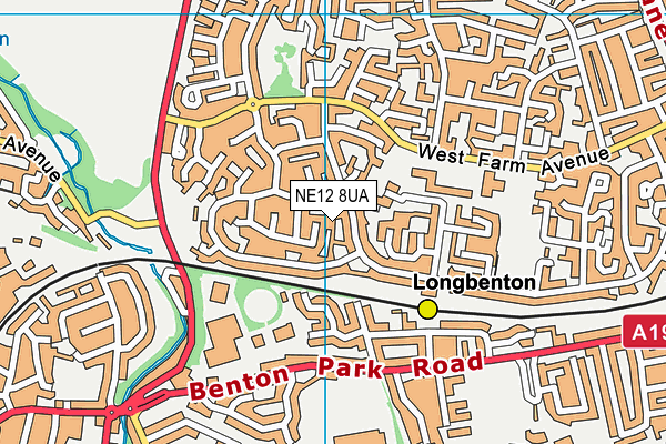 NE12 8UA map - OS VectorMap District (Ordnance Survey)