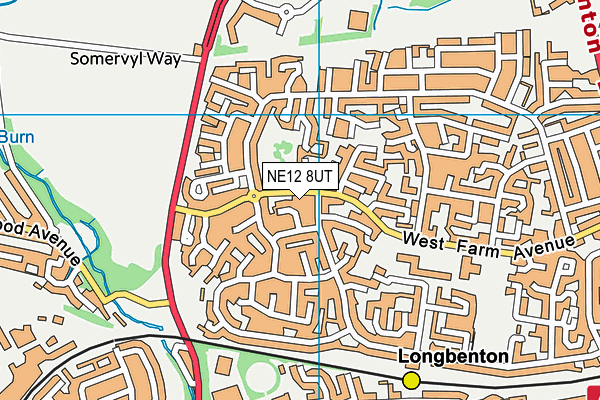 NE12 8UT map - OS VectorMap District (Ordnance Survey)