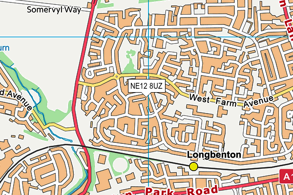 Hopespring Newcastle map (NE12 8UZ) - OS VectorMap District (Ordnance Survey)