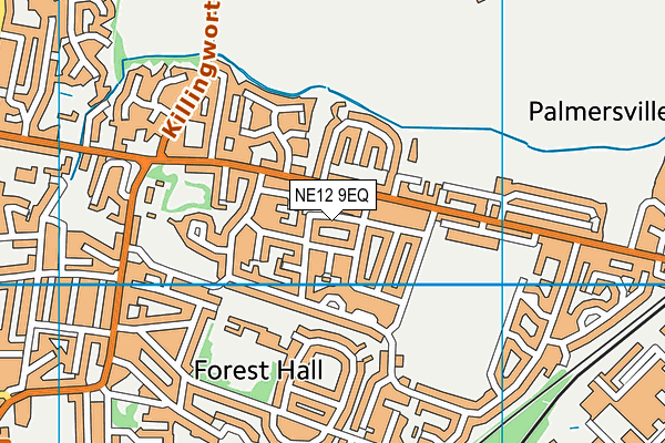 NE12 9EQ map - OS VectorMap District (Ordnance Survey)