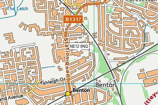 NE12 9NQ map - OS VectorMap District (Ordnance Survey)