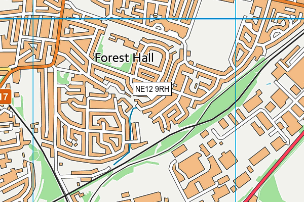 NE12 9RH map - OS VectorMap District (Ordnance Survey)