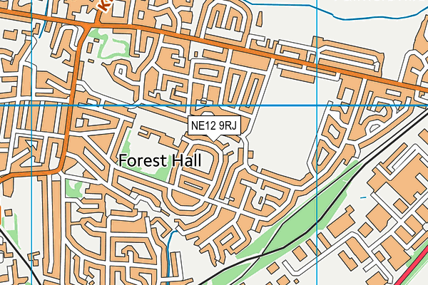 NE12 9RJ map - OS VectorMap District (Ordnance Survey)