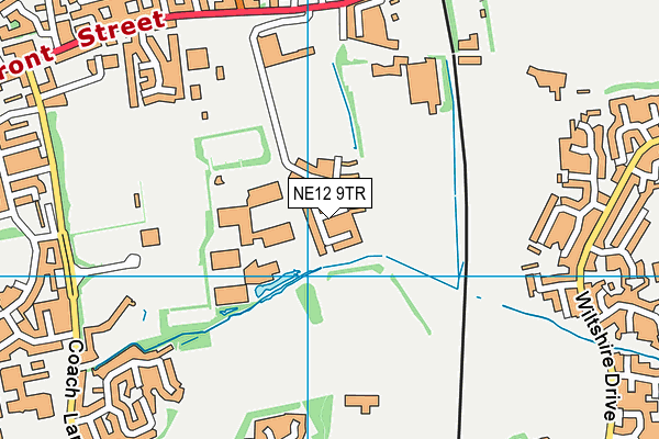 NE12 9TR map - OS VectorMap District (Ordnance Survey)