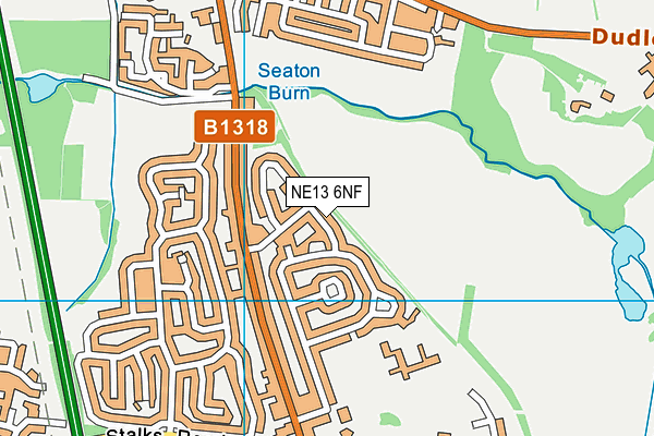 NE13 6NF map - OS VectorMap District (Ordnance Survey)