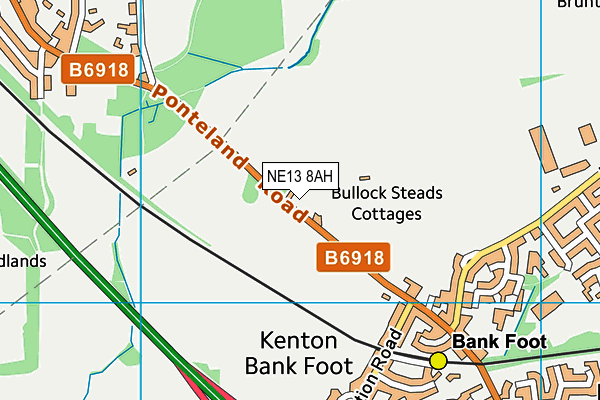 Leisure United Bullocksteads map (NE13 8AH) - OS VectorMap District (Ordnance Survey)