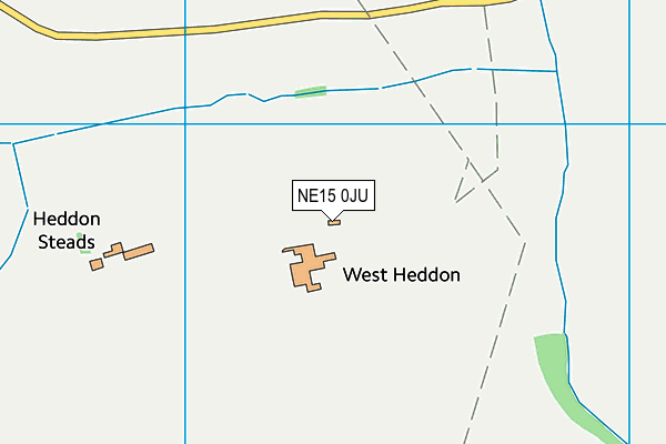 NE15 0JU map - OS VectorMap District (Ordnance Survey)