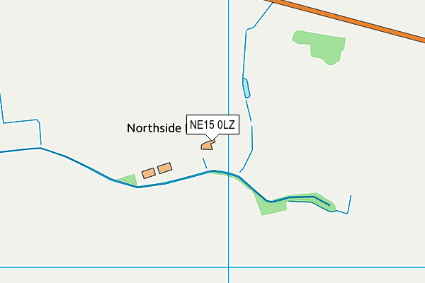 NE15 0LZ map - OS VectorMap District (Ordnance Survey)