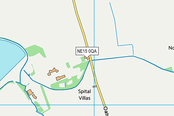 NE15 0QA map - OS VectorMap District (Ordnance Survey)