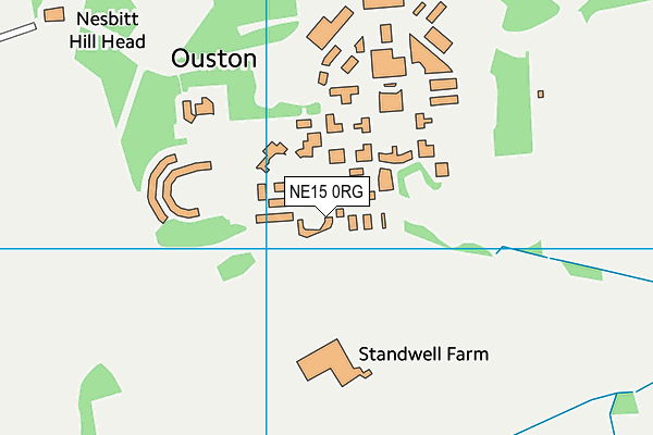 NE15 0RG map - OS VectorMap District (Ordnance Survey)