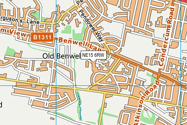 NE15 6RW map - OS VectorMap District (Ordnance Survey)