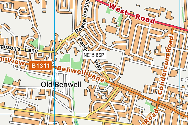 NE15 6SP map - OS VectorMap District (Ordnance Survey)