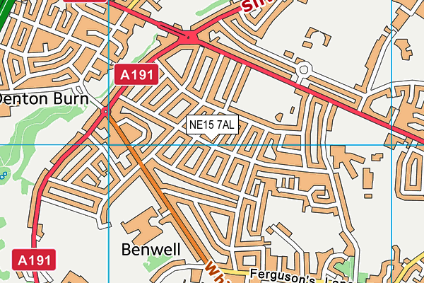 NE15 7AL map - OS VectorMap District (Ordnance Survey)