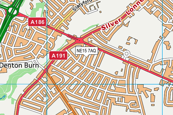 NE15 7AQ map - OS VectorMap District (Ordnance Survey)