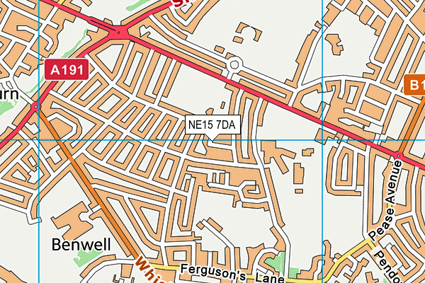 NE15 7DA map - OS VectorMap District (Ordnance Survey)