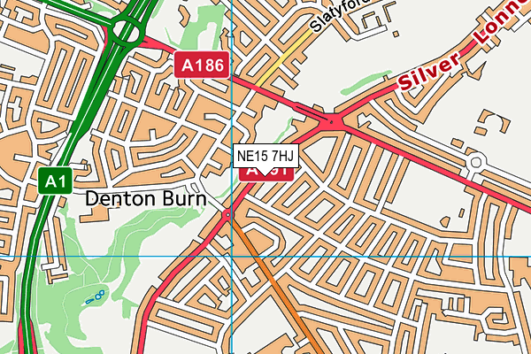 NE15 7HJ map - OS VectorMap District (Ordnance Survey)