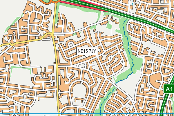 NE15 7JY map - OS VectorMap District (Ordnance Survey)