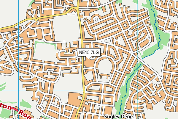 NE15 7LG map - OS VectorMap District (Ordnance Survey)