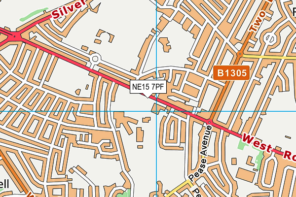 NE15 7PF map - OS VectorMap District (Ordnance Survey)